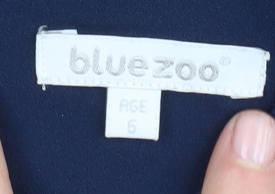 Bluezoo Girls Blue Sequin Fit & Flare Party Dress 6 Years
