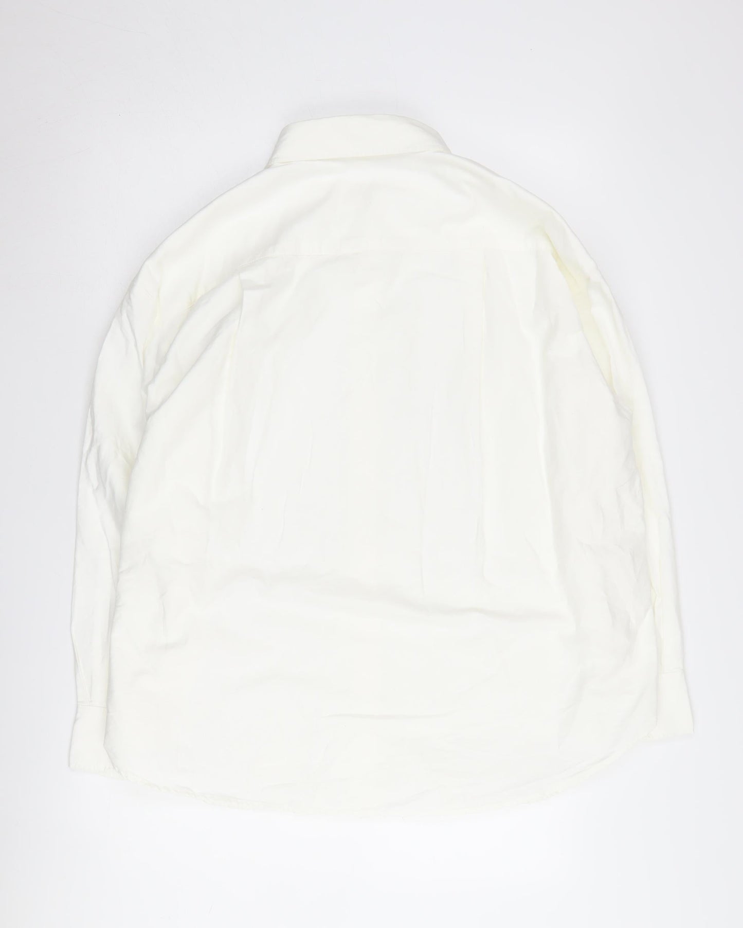 H&M Men's White Long Sleeve Button-Up Shirt L