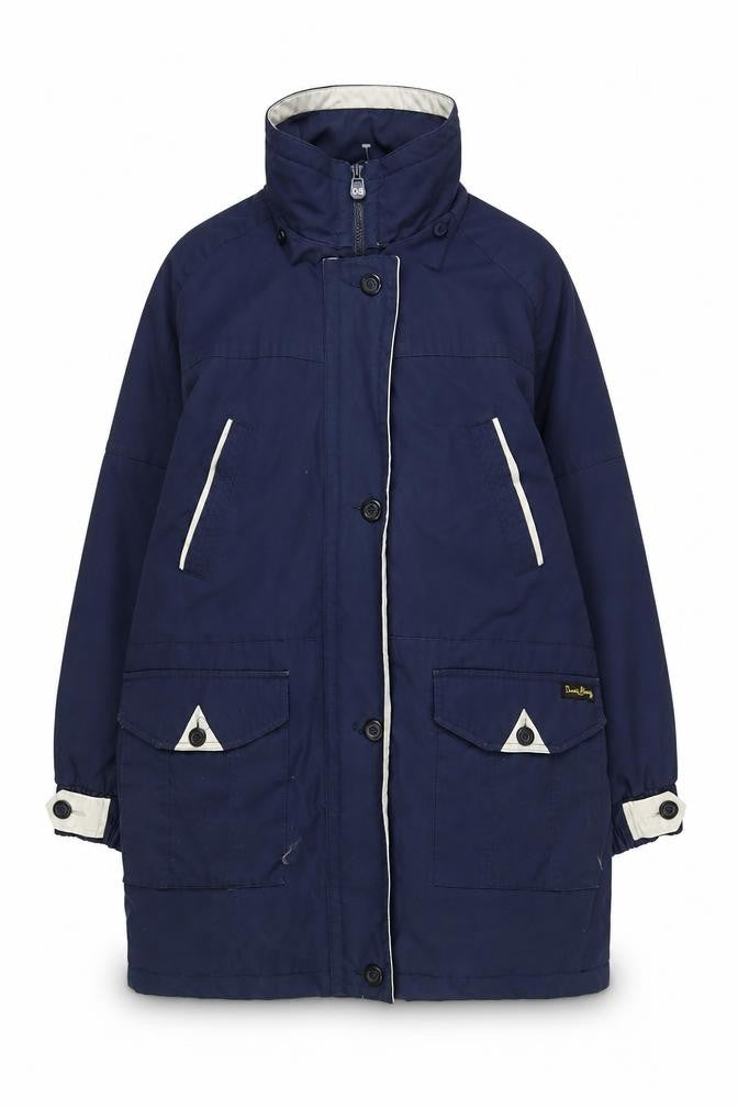 Womens UK Size 16 David Barry Blue Parka Coat