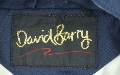 Womens UK Size 16 David Barry Blue Parka Coat