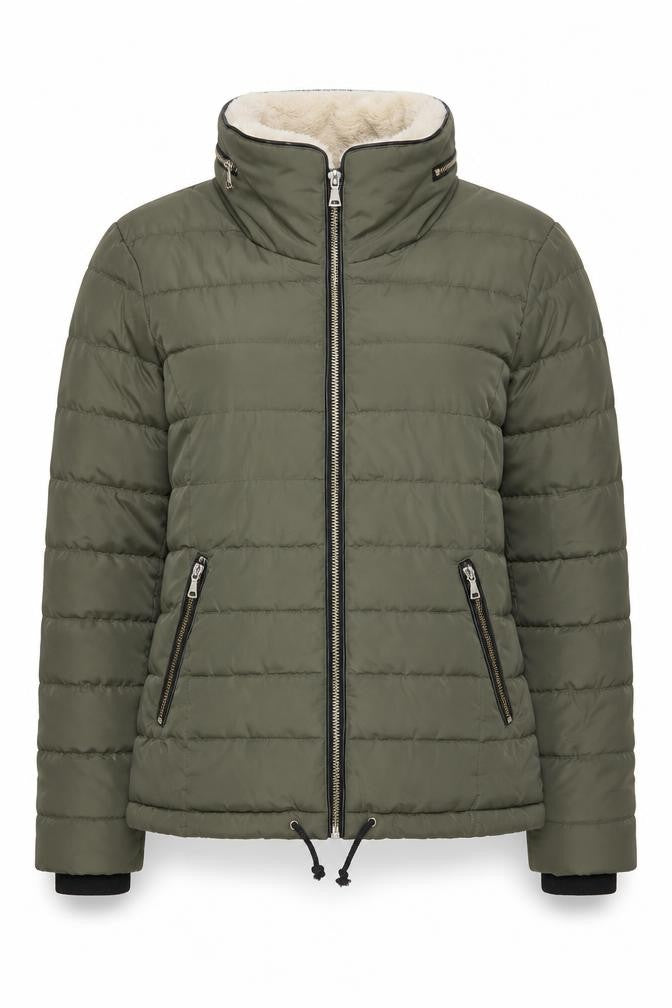 Dorothy Perkins Women's Green Puffer Jacket Size 10