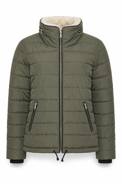 Dorothy Perkins Women's Green Puffer Jacket Size 10