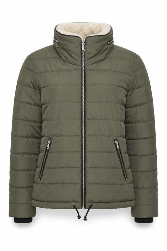 Dorothy Perkins Women's Green Puffer Jacket Size 10