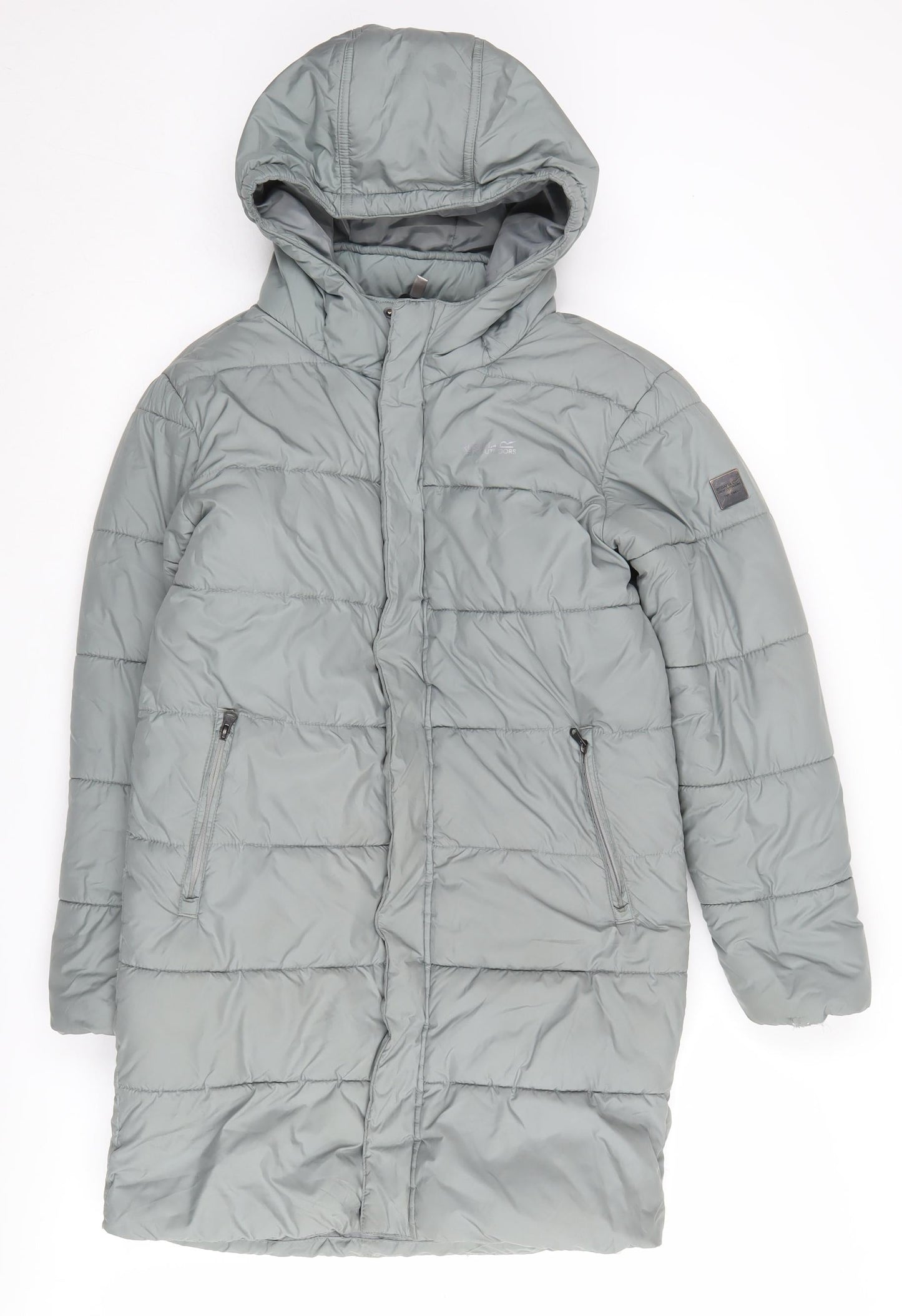 Regatta Girls Green Long Puffer Jacket 9-10 Years
