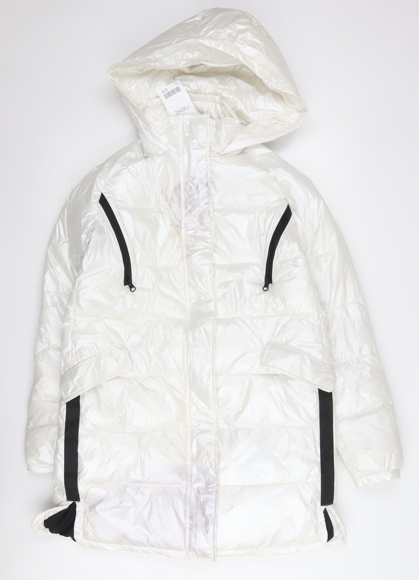 Womens UK Size 8 NEXT White Puffer Jacket