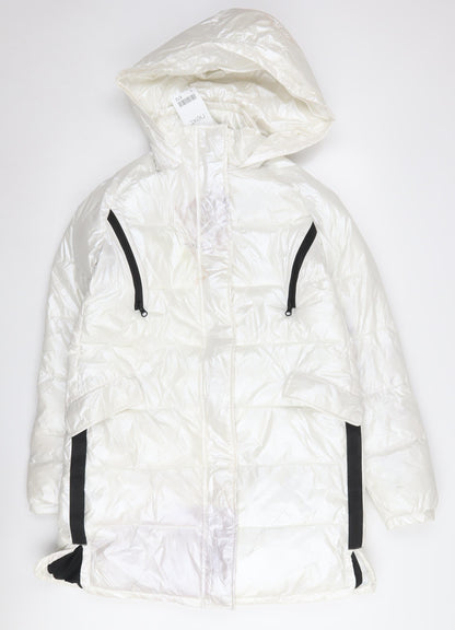 Womens UK Size 8 NEXT White Puffer Jacket
