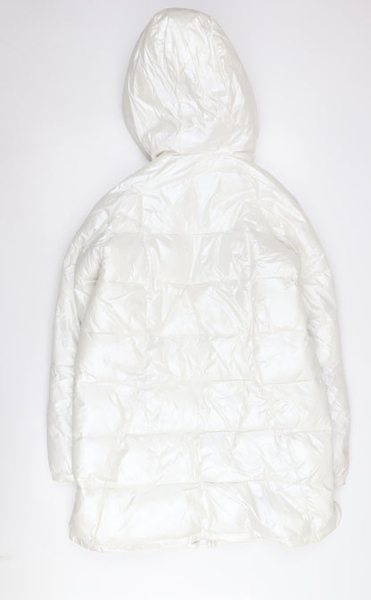 Womens UK Size 8 NEXT White Puffer Jacket