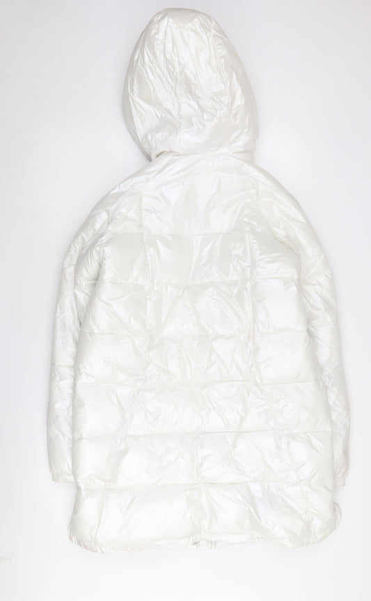 Womens UK Size 8 NEXT White Puffer Jacket