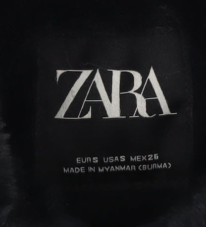 Womens UK Size 8 Zara Black Puffer Jacket