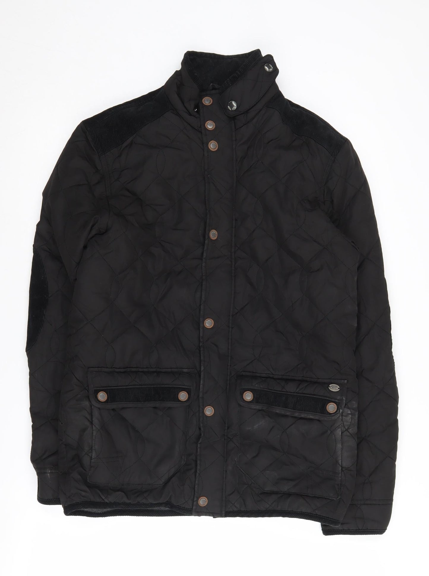 Mens UK Size S NEXT Black Quilted Coat