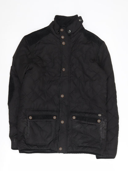 Mens UK Size S NEXT Black Quilted Coat