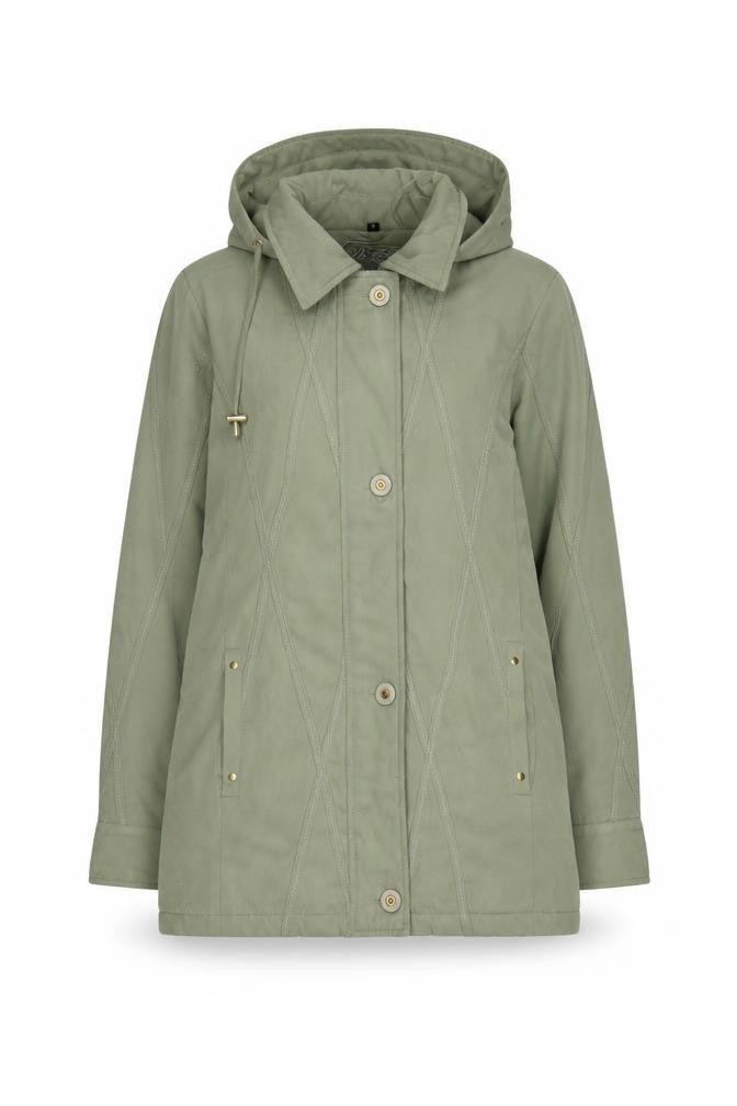 Womens UK Size 12 Finesse Green Parka Coat