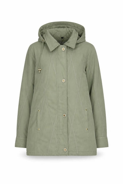 Womens UK Size 12 Finesse Green Parka Coat