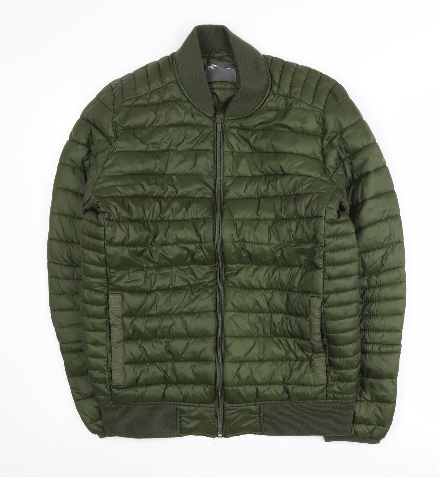 ASOS Men's Green Puffer Jacket Size S