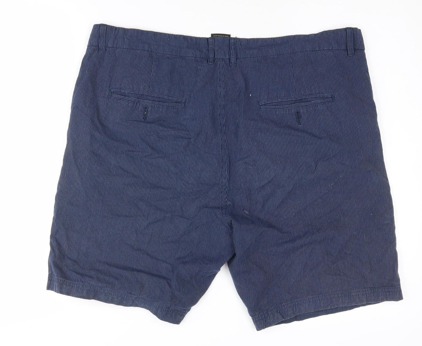 Trespass Men's Blue Chino Shorts, Size L, Striped Corduroy