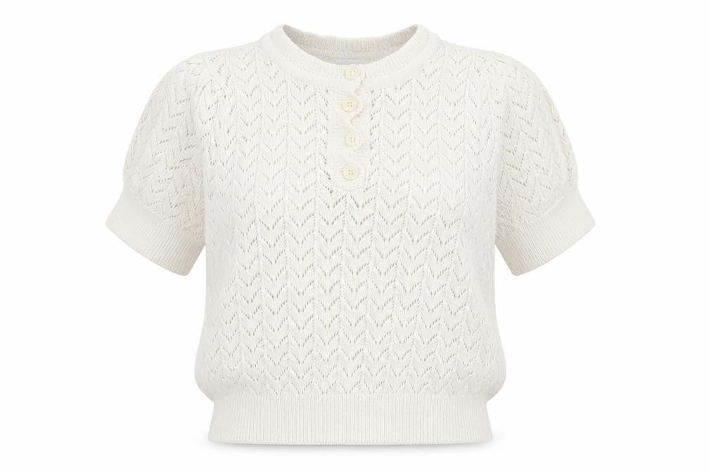 Womens UK Size S Topshop Ivory Henley Jumper