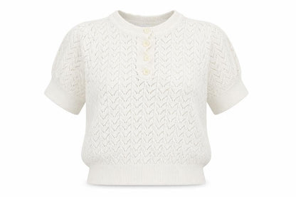 Womens UK Size S Topshop Ivory Henley Jumper
