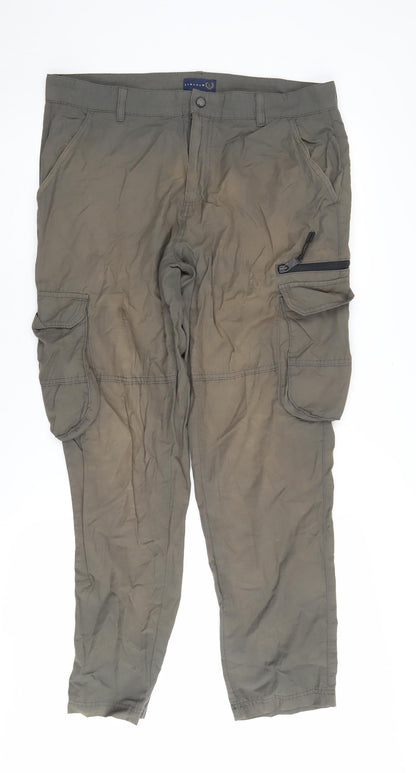 Lincoln Men's Green Cargo Trousers Size 34