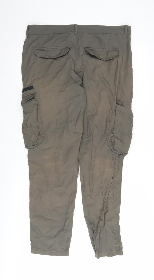 Lincoln Men's Green Cargo Trousers Size 34