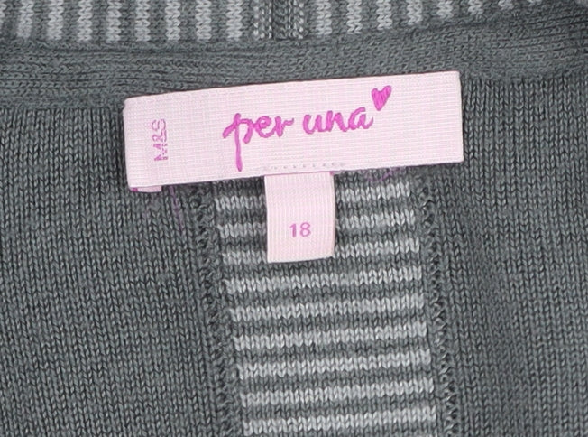 Womens UK Size 18 Marks and Spencer Grey Cardigan Jumper