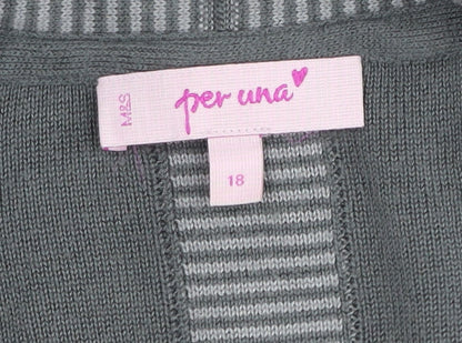 Womens UK Size 18 Marks and Spencer Grey Cardigan Jumper