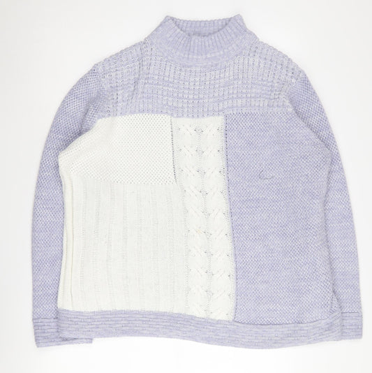 Damart Women's Multicoloured XL Mock Neck Pullover Jumper