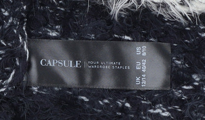Womens UK Size 12/14 Capsule Black Cardigan Jumper