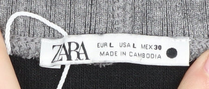 Womens UK Size L Zara Grey Pullover Jumper
