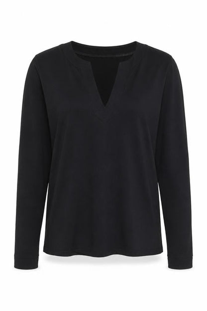 Jasper Conran Black V-Neck Long Sleeve Top L