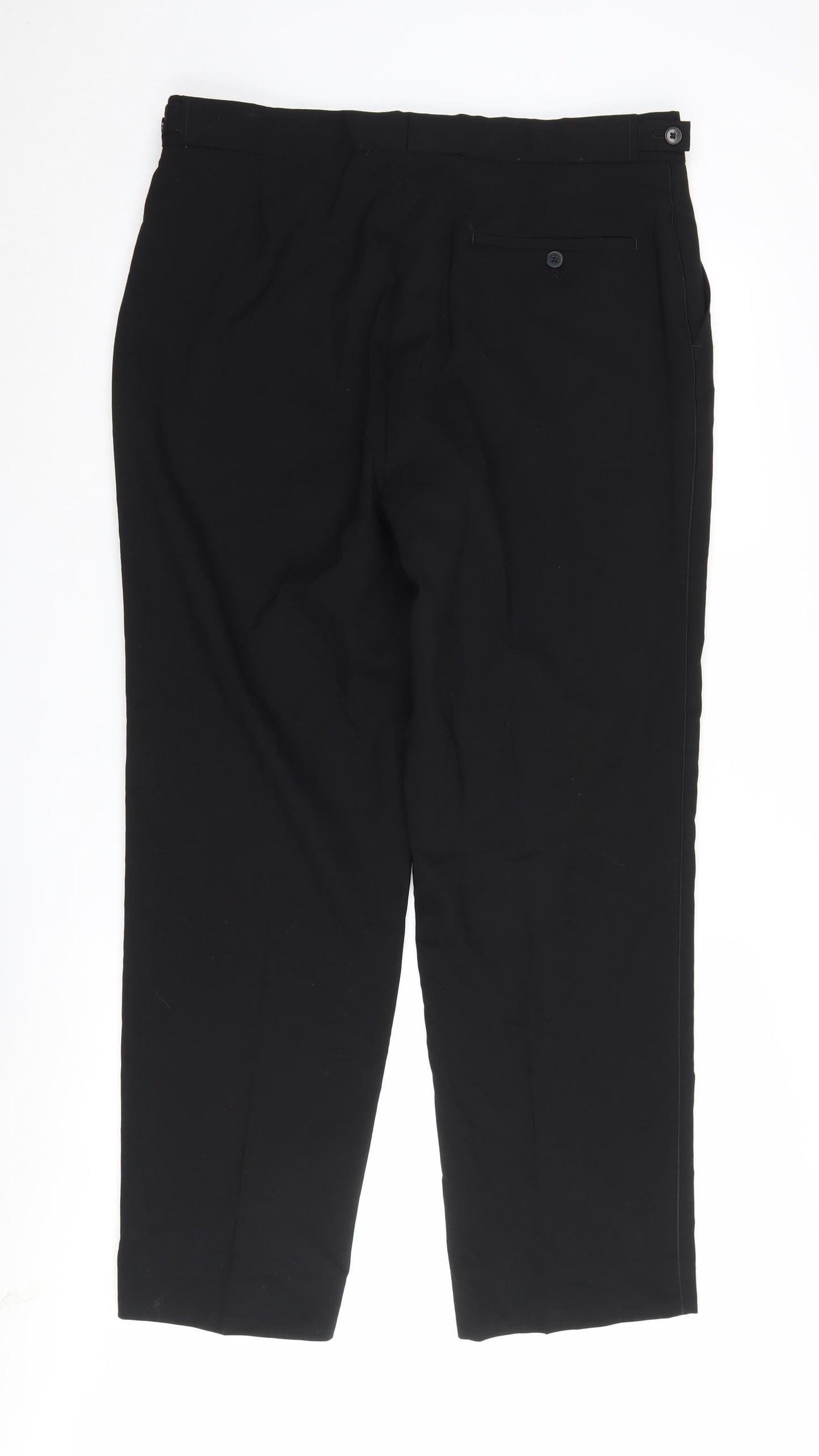 Moss Bros Men's Black Wool Trousers Size 36