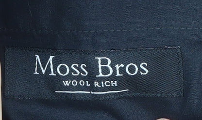 Moss Bros Men's Black Wool Trousers Size 36