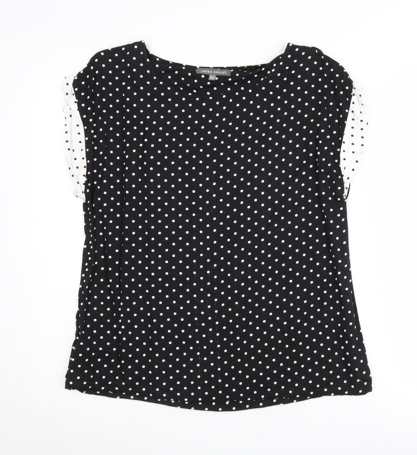 Laura Ashley Women’s Black Polka Dot Blouse, Size 12