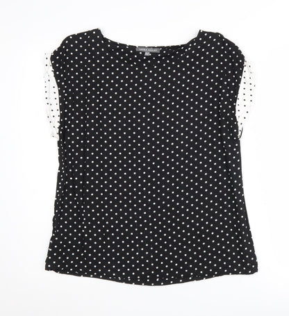 Laura Ashley Women’s Black Polka Dot Blouse, Size 12
