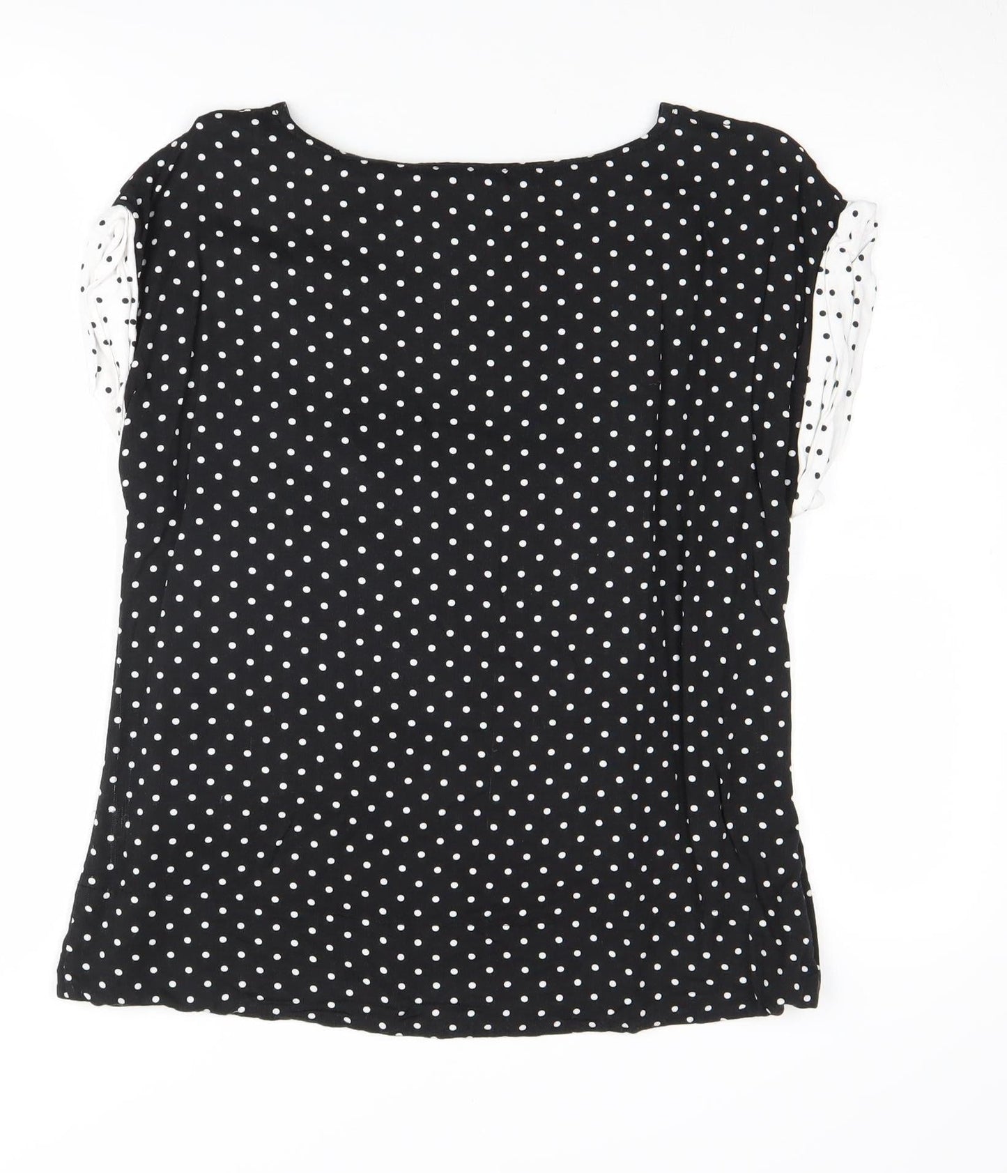 Laura Ashley Women’s Black Polka Dot Blouse, Size 12