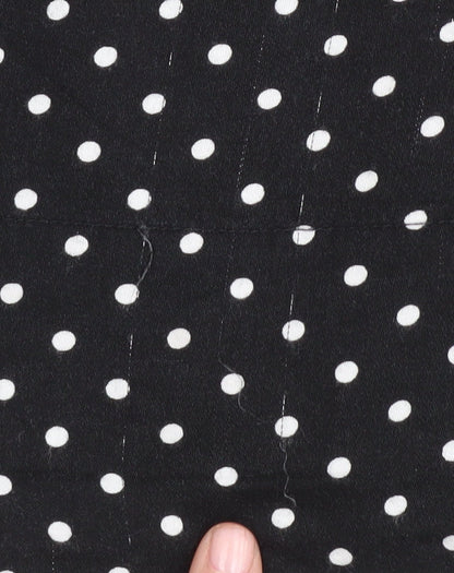 Laura Ashley Women’s Black Polka Dot Blouse, Size 12