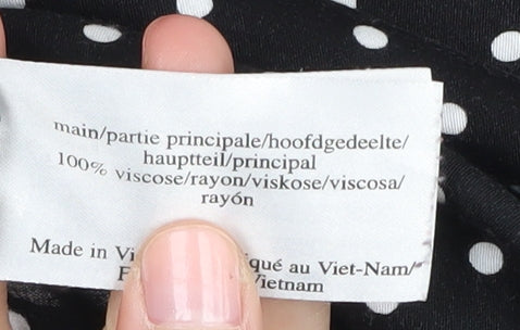 Laura Ashley Women’s Black Polka Dot Blouse, Size 12