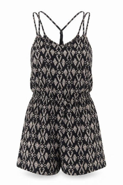 Womens UK Size XS Staring at Stars One-Piece Black Playsuit