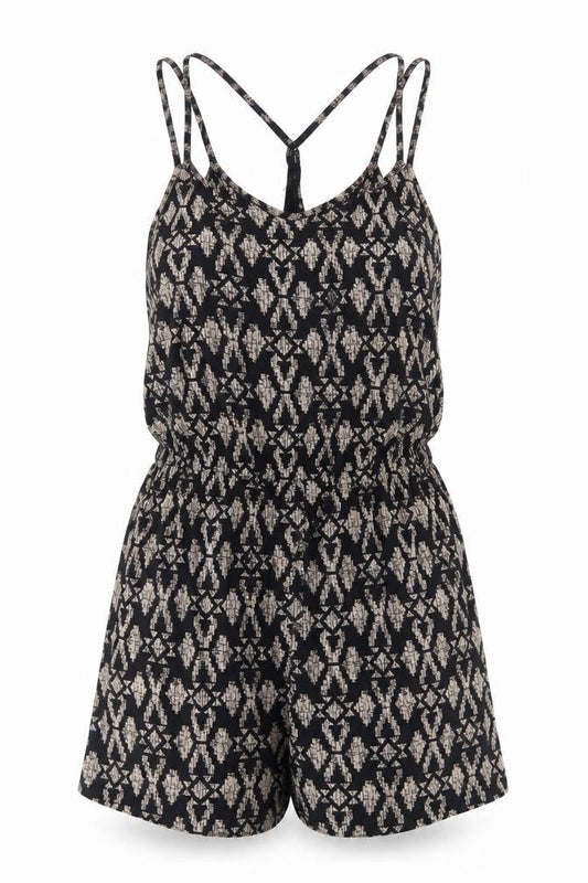 Womens UK Size XS Staring at Stars One-Piece Black Playsuit
