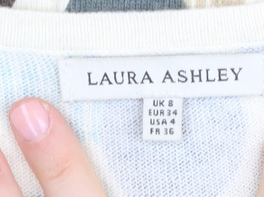 Womens UK Size 8 Laura Ashley Multicoloured Cardigan Jumper