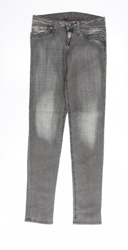 Mens UK Size 26 Tommy Hilfiger Regular Fit Straight Grey Jeans