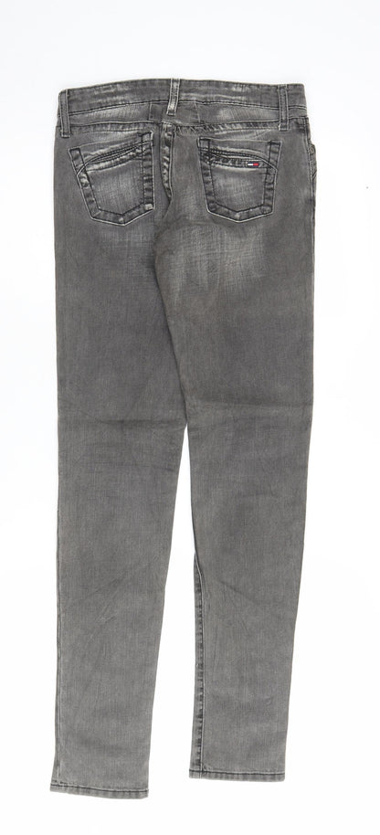 Mens UK Size 26 Tommy Hilfiger Regular Fit Straight Grey Jeans