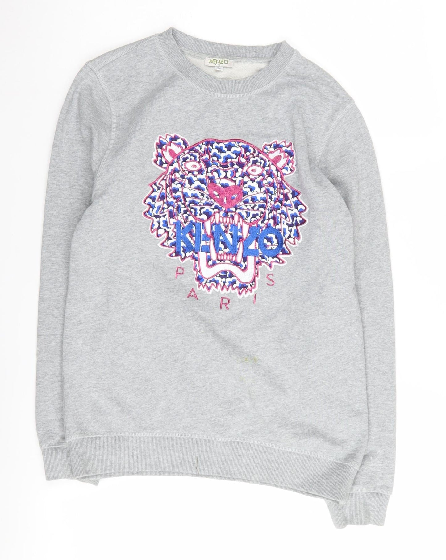 Kenzo Girls Grey Animal Sweatshirt, Size 16 Years, Embroidered