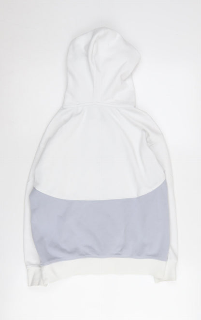 Kappa Boys White Hoodie, Logo Accent, Size 9 Years