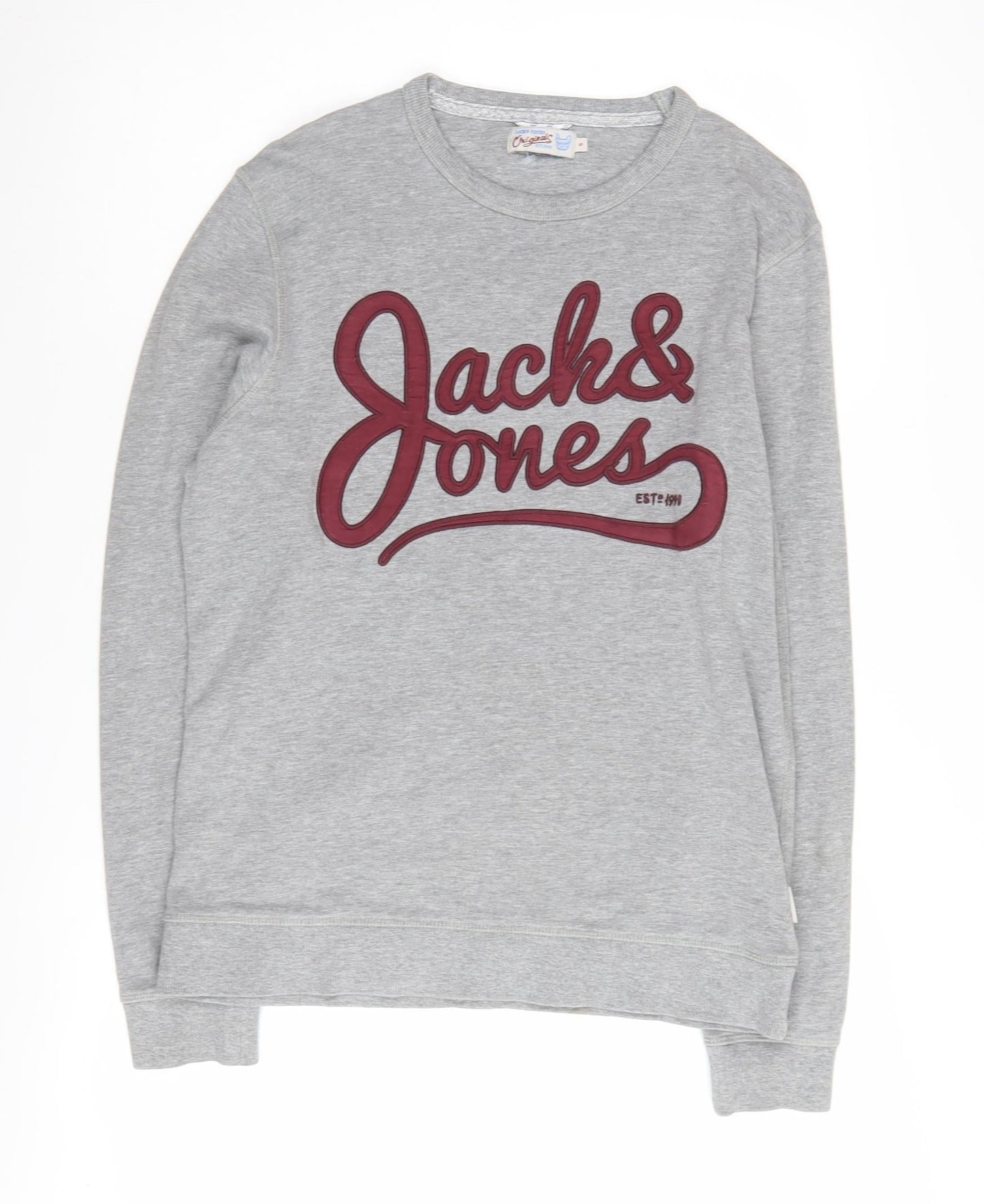 Mens UK Size S JACK & JONES Grey Pullover Sweatshirt