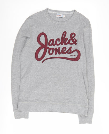 Mens UK Size S JACK & JONES Grey Pullover Sweatshirt