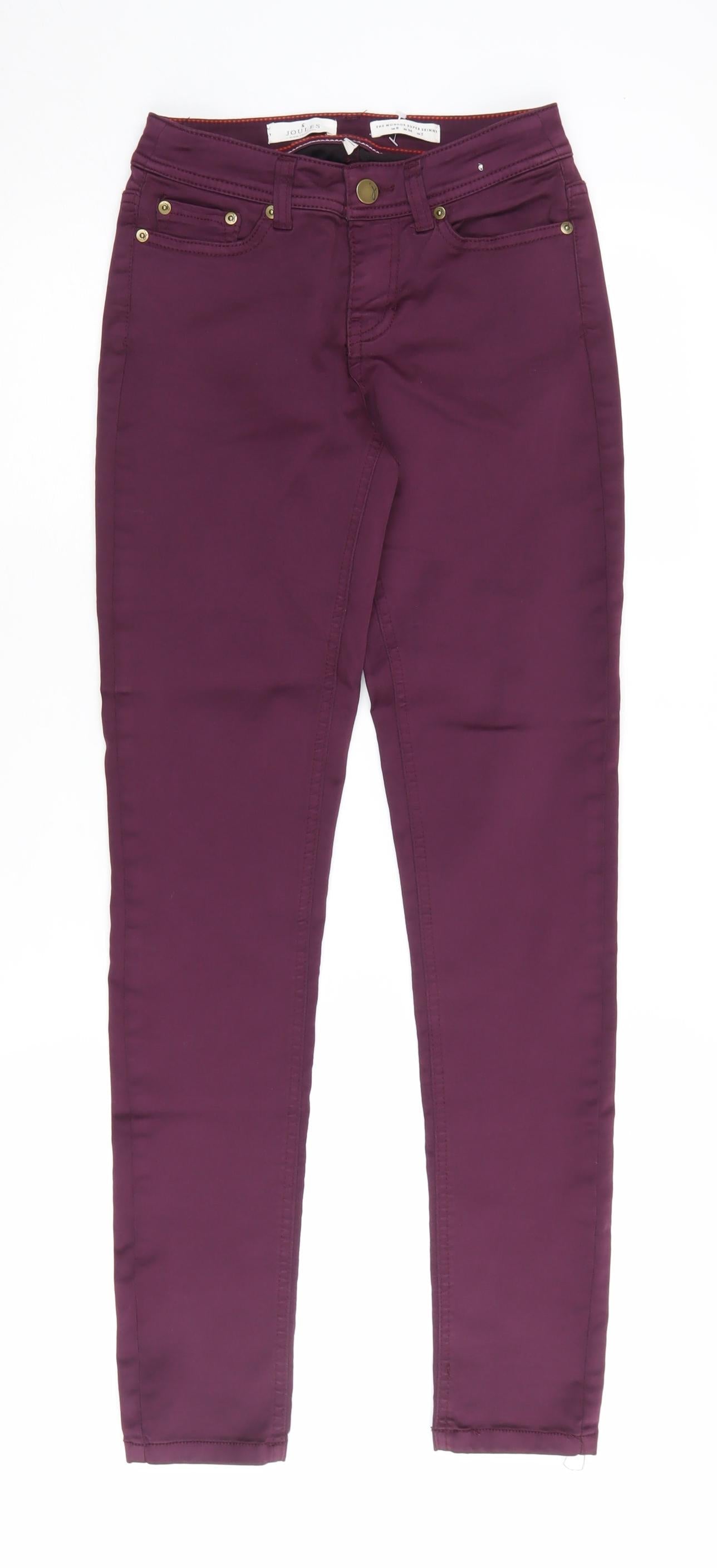 Womens UK Size 6 Joules Slim Fit Skinny Purple Jeans