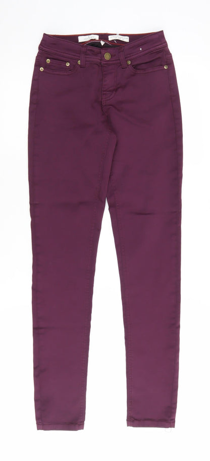 Womens UK Size 6 Joules Slim Fit Skinny Purple Jeans