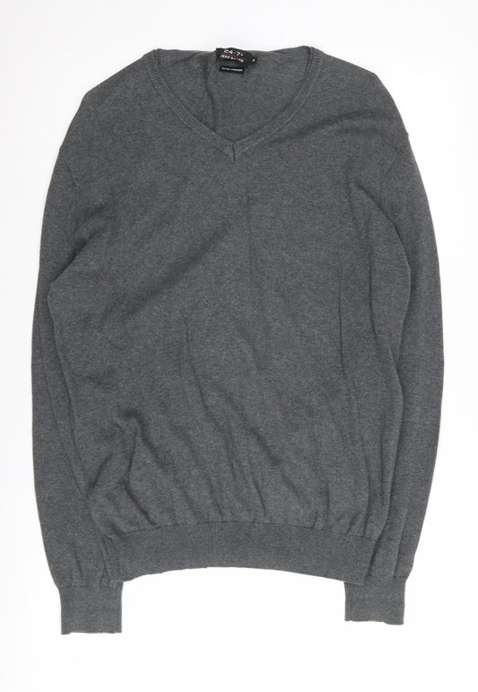 Jeff Banks Men's Grey V-Neck Pullover Jumper M