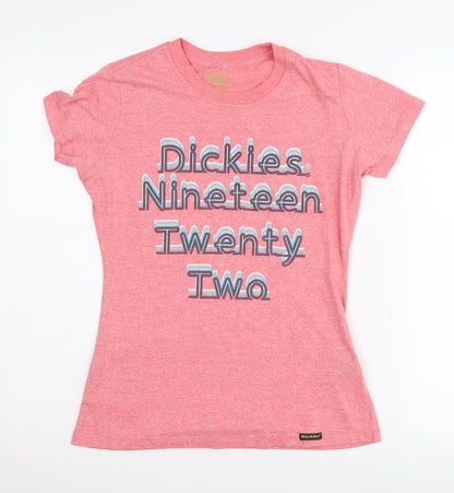 Womens UK Size M Dickies Pink Basic T-Shirt