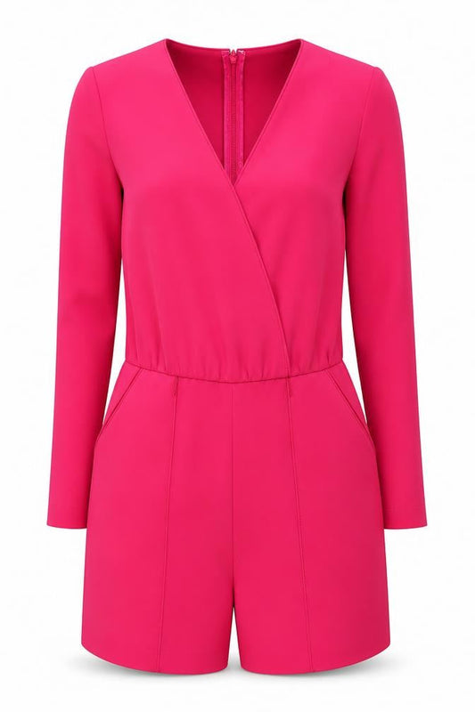 Womens UK Size 2 Ted Baker One-Piece Pink Playsuit